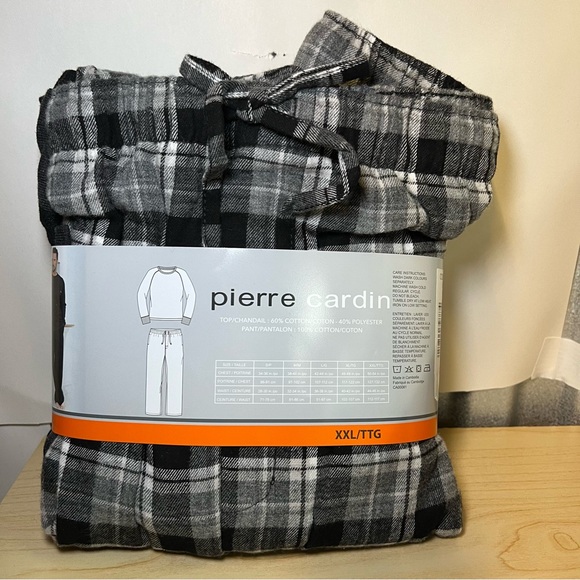 NWT Pierre Cardin loungewear long sleeve shirt and flannel pants set men’s XXL - Picture 5 of 6